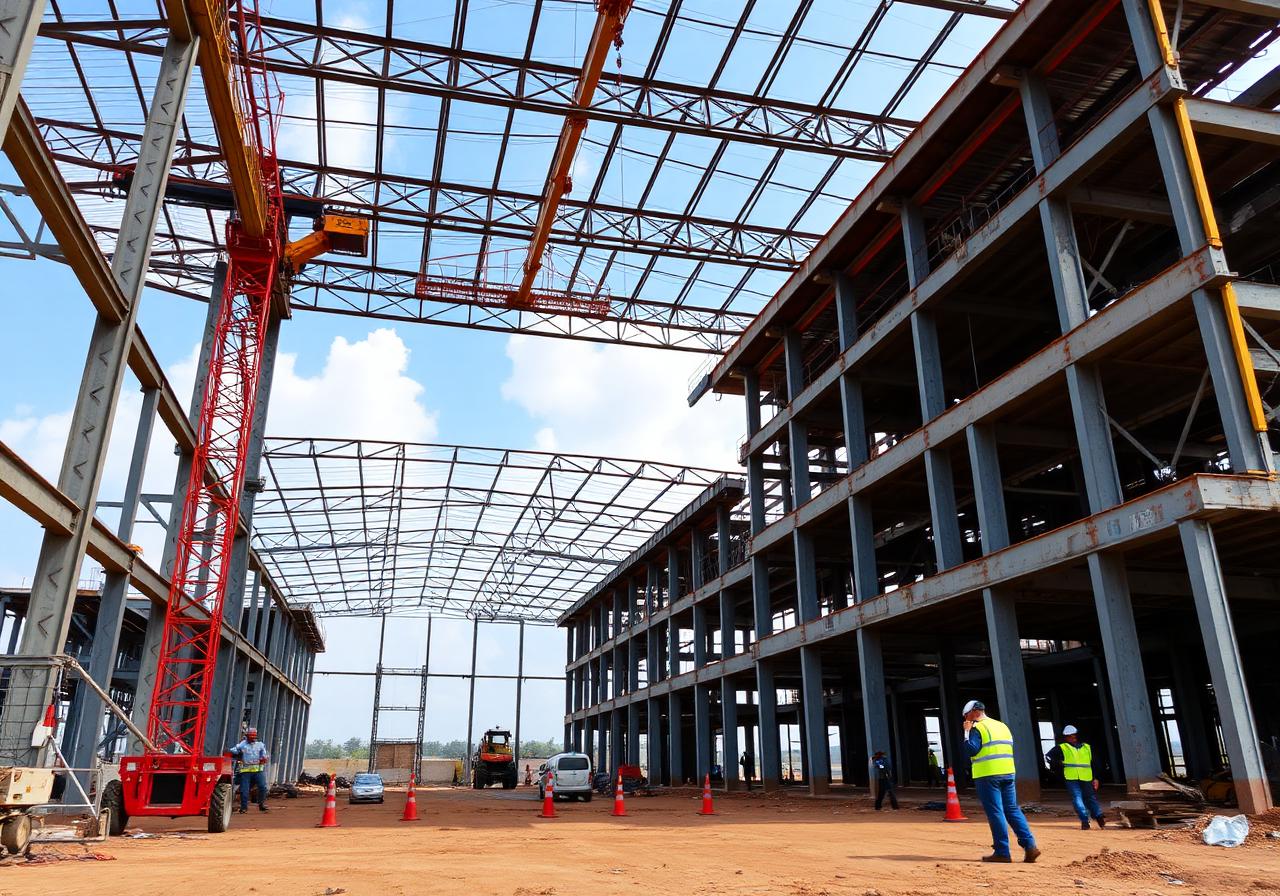 Domestic and Industrial Construction — Buildings, warehouses, workshops, operational and equipment platforms built to last.